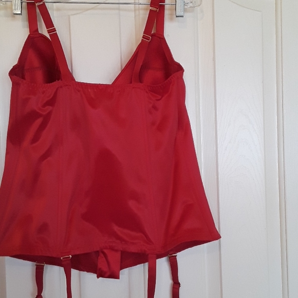 Cacique Bustier red lace size 40dd - Picture 4 of 6